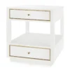 Bungalow 5 Carmen 2 Drawer Side Table White 2 Bungalow 5 Carmen 2 Drawer Side Table White