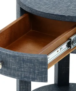 Bungalow 5 New Arrivals Dakota 1 Drawer Side Table Navy