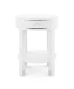 Bungalow 5 New Arrivals Dakota 1 Drawer Side Table White