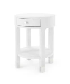 Bungalow 5 New Arrivals Dakota 1 Drawer Side Table White