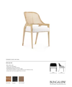 Bungalow 5 Edward Chair Natural New Arrivals 17 Bungalow 5 Edward Chair Natural New Arrivals