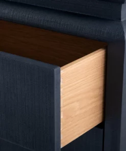 Bungalow 5 New Arrivals Elina 3 Drawer Side Table Navy Blue