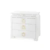 Bungalow 5 Elina 3 Drawer Side Table White 2 Bungalow 5 Elina 3 Drawer Side Table White