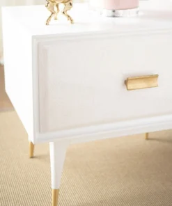 Bungalow 5 Elisa One Drawer Side Table White New Arrivals