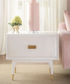 Bungalow 5 Elisa One Drawer Side Table White New Arrivals