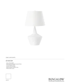 Bungalow 5 Enny Lamp White