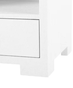Bungalow 5 Fedor Two Drawer Side Table White Grasscloth New Arrivals