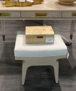 Worlds Away Fergie Stool Cerused Oak