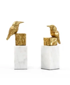 Bungalow 5 New Arrivals Finch Statue Pair Gold