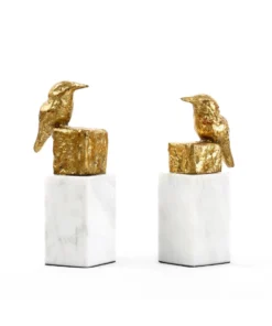 Bungalow 5 New Arrivals Finch Statue Pair Gold