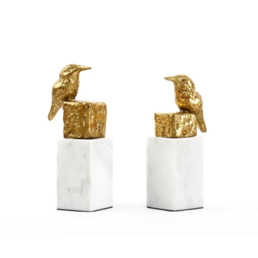 Bungalow 5 New Arrivals Finch Statue Pair Gold