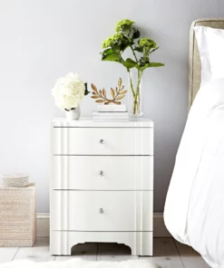 Bungalow 5 Flanders Three Drawer Side Table White