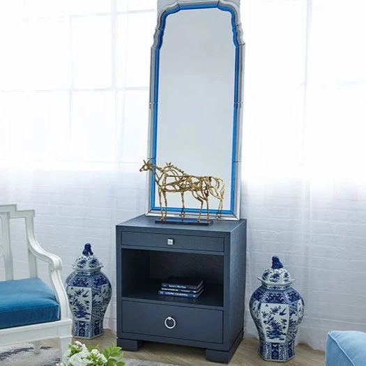 Bungalow 5 New Arrivals Frances 2 Drawer Side Table Navy Blue 5 Bungalow 5 New Arrivals Frances 2 Drawer Side Table Navy Blue