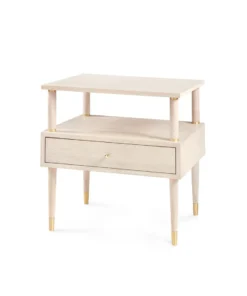 Bungalow 5 New Arrivals Gabriel 1 Drawer Side Table Bleached Oak