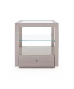 Bungalow 5 Gavin 1 Drawer Side Table Taupe Grey New Arrivals