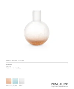 Bungalow 5 New Arrivals Giorgio Vase Blush Pink