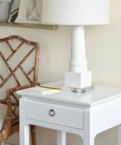 Bungalow 5 Harlow 1 Drawer Side Table White New Arrivals