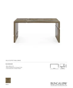 Bungalow 5 New Arrivals Hollis Coffee Table Brass