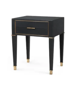 Bungalow 5 New Arrivals Hunter 2 Drawer Side Table Black