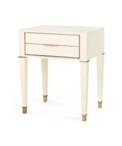 Bungalow 5 Hunter 2 Drawer Side Table Ivory New Arrivals