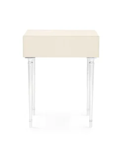 Bungalow 5 New Arrivals Jolene 1 Drawer Side Table Ivory