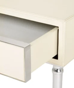Bungalow 5 New Arrivals Jolene 1 Drawer Side Table Ivory
