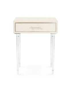 Bungalow 5 New Arrivals Jolene 1 Drawer Side Table Ivory