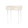 Bungalow 5 New Arrivals Jolene 1 Drawer Side Table Ivory