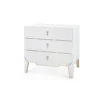 Bungalow 5 Madeline 3 Drawer Side Table Platinum