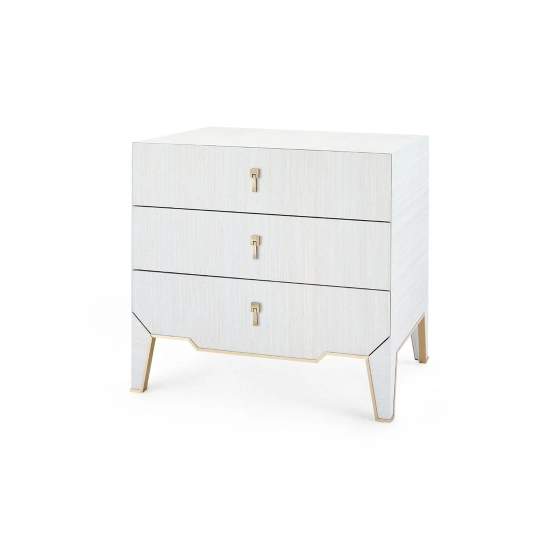 Bungalow 5 Madeline 3 Drawer Side Table Platinum 3 Bungalow 5 Madeline 3 Drawer Side Table Platinum