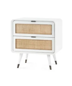 Bungalow 5 Malmo Two Drawer Side Table White New Arrivals