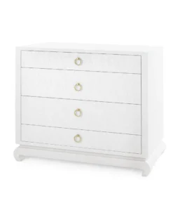 Bungalow 5 New Arrivals Ming Large 4 Drawer Chest White