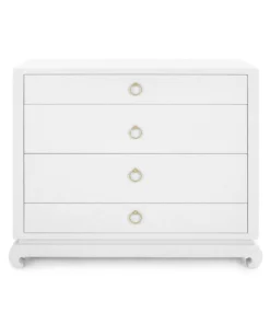 Bungalow 5 New Arrivals Ming Large 4 Drawer Chest White