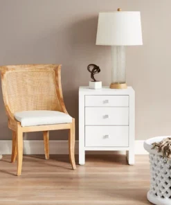 Bungalow 5 Morgan 3 Drawer Side Table White New Arrivals