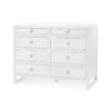 Bungalow 5 Newton Large 8 Drawer Chest White New Arrivals