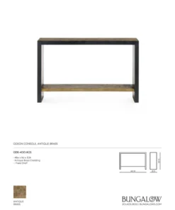 Bungalow 5 Odeon Console Antique Brass New Arrivals