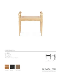 Bungalow 5 Paris Bench Natural