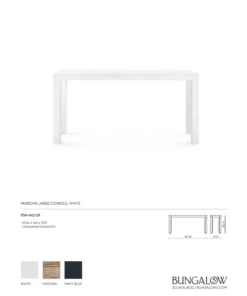 Bungalow 5 New Arrivals Parsons Large Console White 11 Bungalow 5 New Arrivals Parsons Large Console White