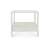 Bungalow 5 New Arrivals Pascal 1 Drawer Side Table Silver