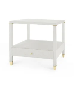 Bungalow 5 New Arrivals Pascal 1 Drawer Side Table Silver
