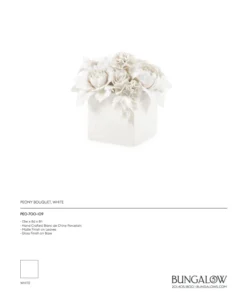 Bungalow 5 New Arrivals Peony Bouquet White