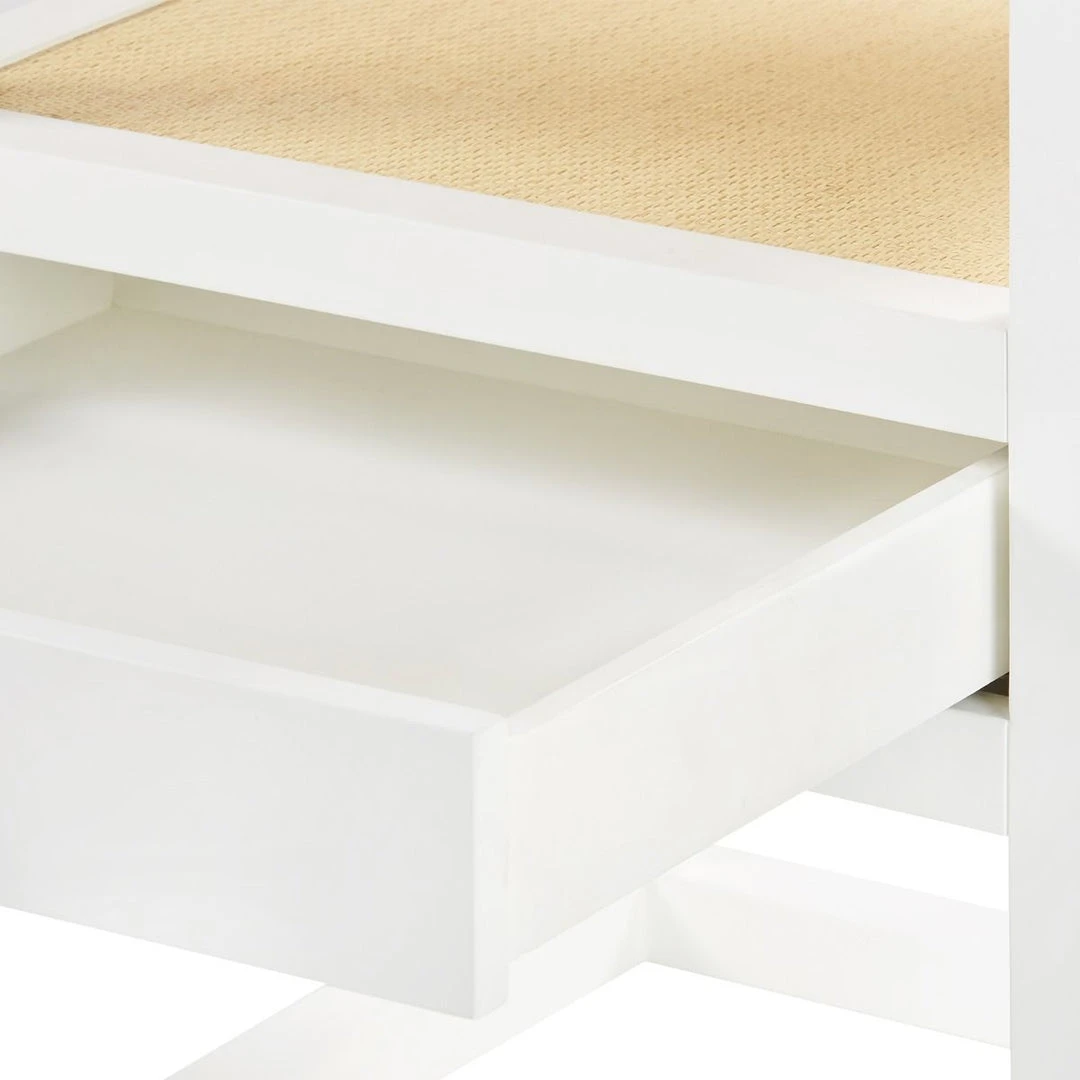 Bungalow 5 Polo 1 Drawer Side Table Grasscloth And White Lacquer New Arrivals 7 Bungalow 5 Polo 1 Drawer Side Table Grasscloth And White Lacquer New Arrivals