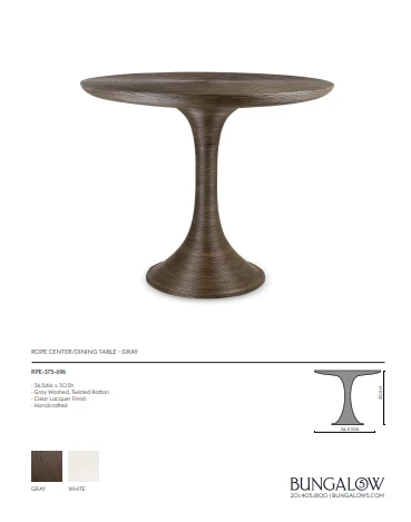 Bungalow 5 New Arrivals Rope Center Table Gray 11 Bungalow 5 New Arrivals Rope Center Table Gray