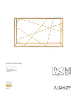 Bungalow 5 Spiro Console Table Gold New Arrivals