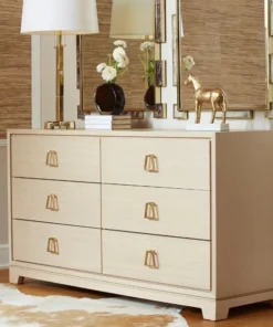 Bungalow 5 Stanford Extra Large 6 Drawer Chest Blanched Oak New Arrivals