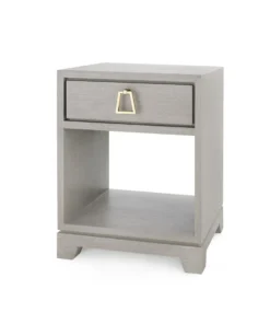 Bungalow 5 Stanford 1 Drawer Side Table Taupe Gray