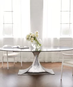 Bungalow 5 Stockholm Oval Dining Table Nickel New Arrivals