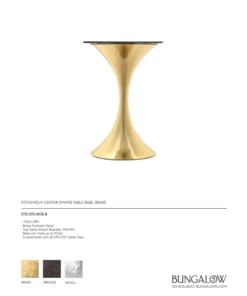 Bungalow 5 Stockholm Center Round Table Brass With White Marble Top New Arrivals