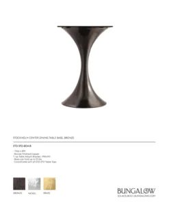 Bungalow 5 Stockholm Center Round Table Bronze With White Marble Top New Arrivals