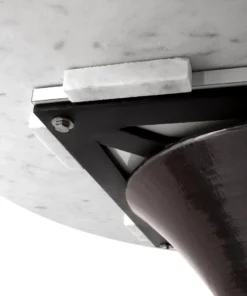 Bungalow 5 Stockholm Round Dining Table Bronze And White Marble